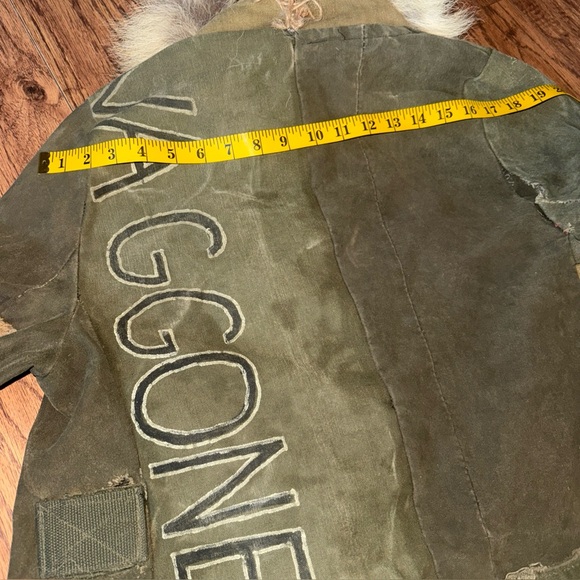Authentic Vintage Army Post Apocalyptic Jacket Retro Cos Play Greg Fur Military - Picture 16 of 16